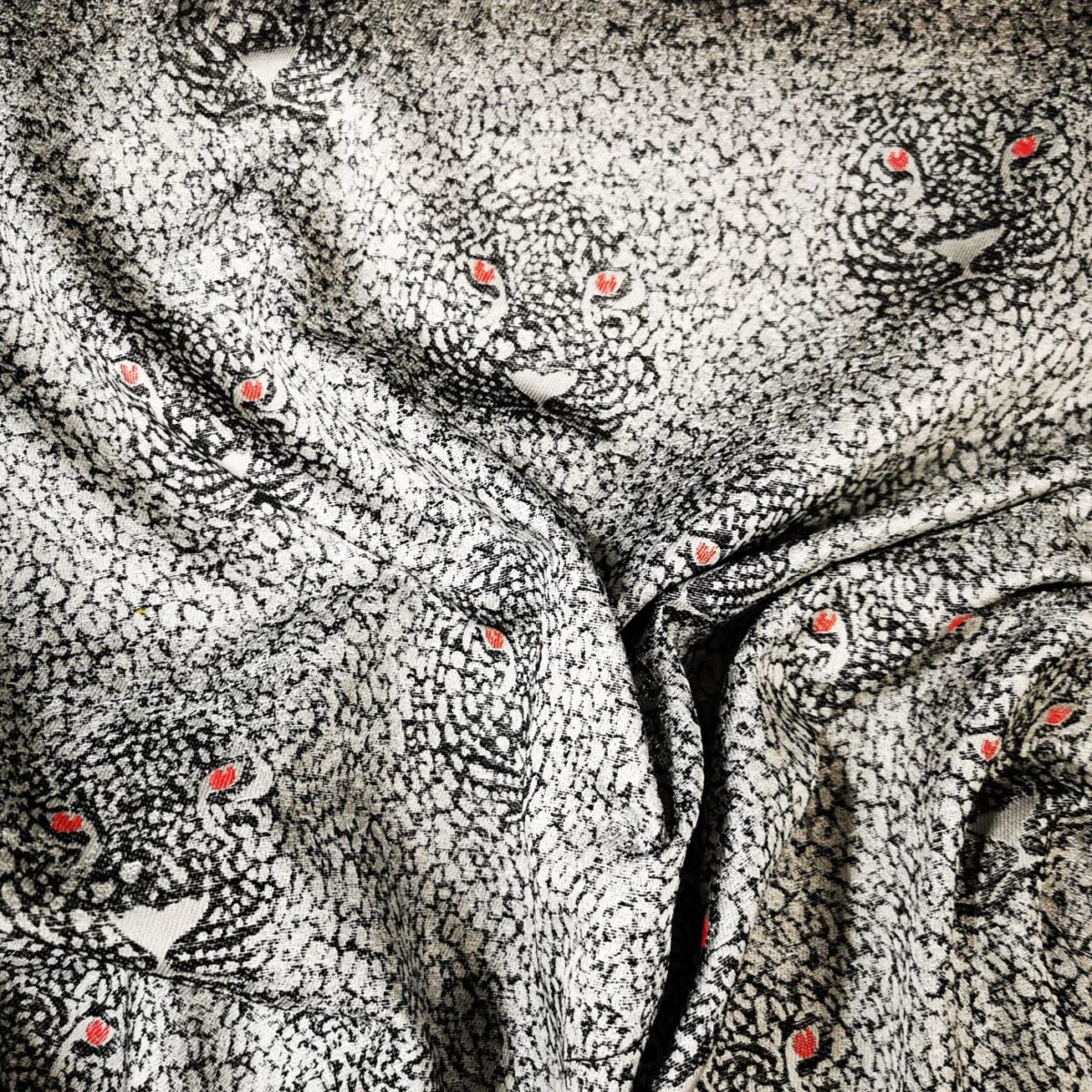 MÖNSTRAT MÖBELTYG JAQUARD LEOPARD SVART - Bild 2