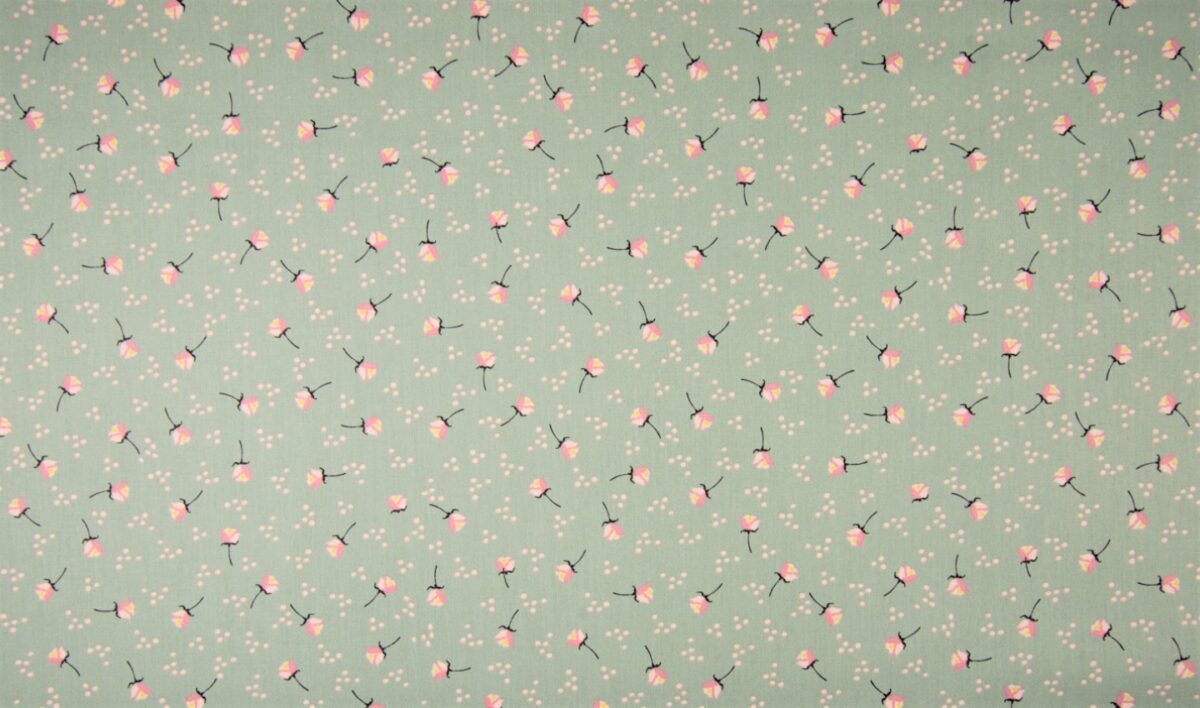 BOMULLSTYG VINTAGE ROSE DIMGRÖN/GAMMALROSA/PUDERROSA FG 23