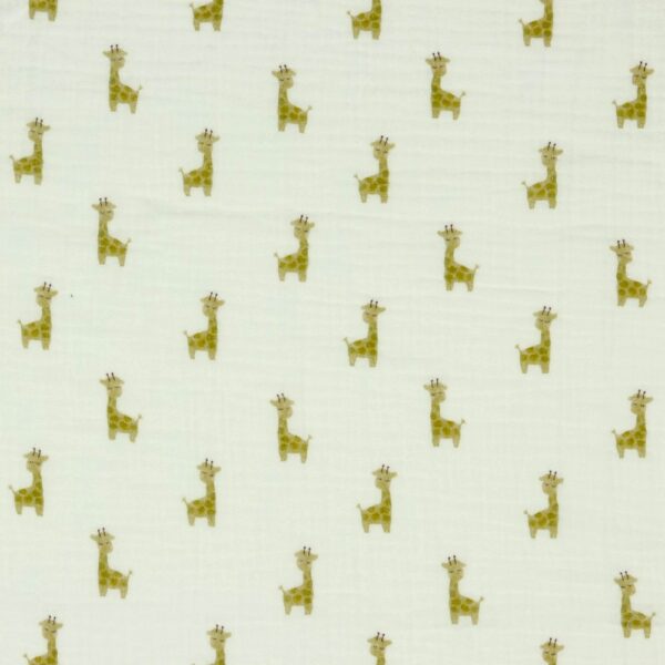 MUSLIN LILLGIRAFFEN OFF WHITE/GRÖNBEIGE FG 1