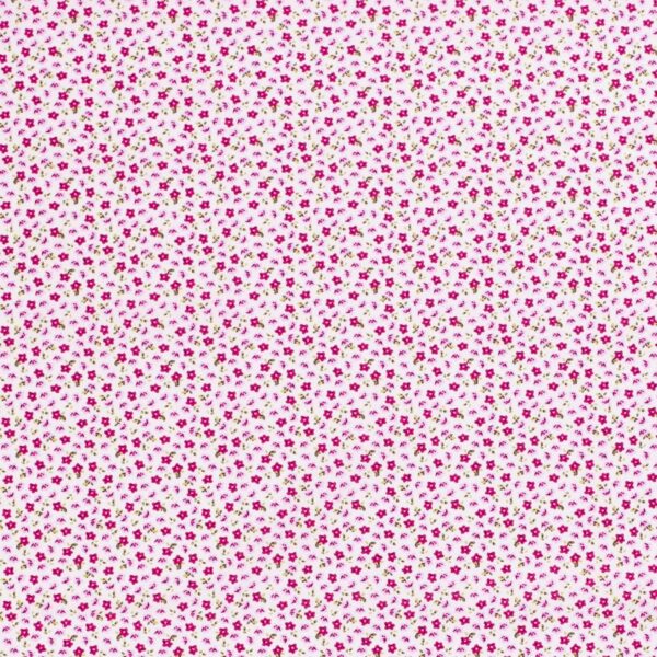 BOMULLSTYG LILLA BLUSBLOMMAN CERISE/ROSA/VIT FG 12
