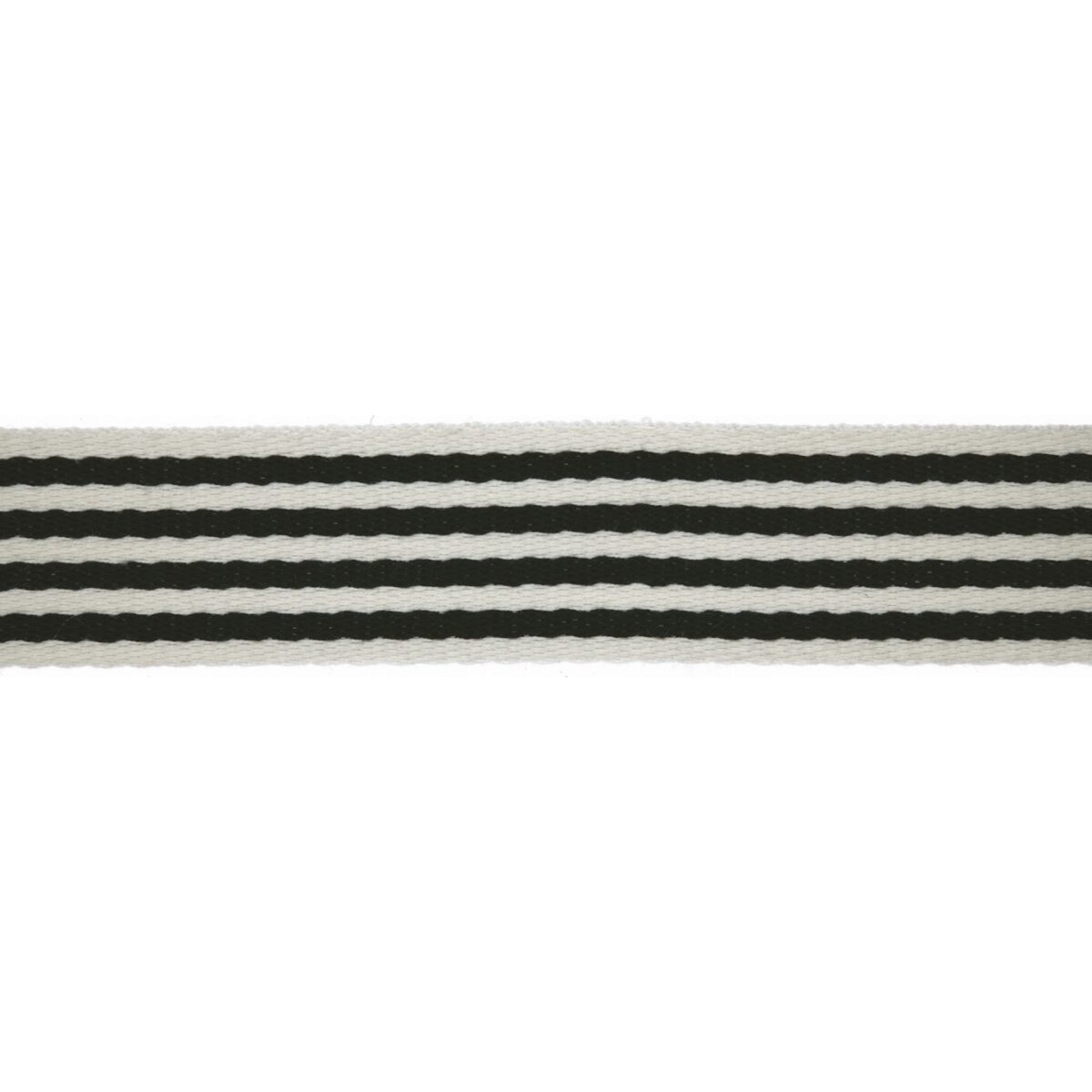 VÄSKBAND CLASSIC 40MM RANDIG SVART/VIT FG 69