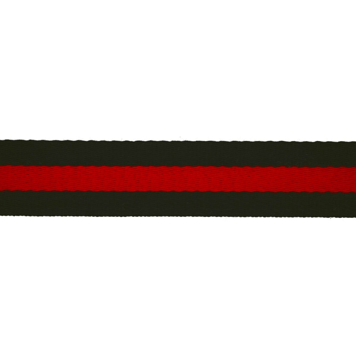 VÄSKBAND CLASSIC 40MM RANDIG SVART/RÖD FG 215