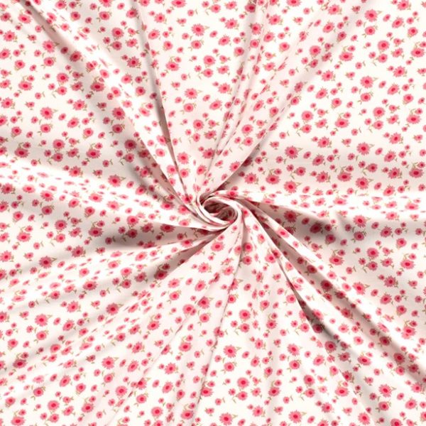 VISKOS KJOLBLOMMA OFF WHITE/ROSA FG 51