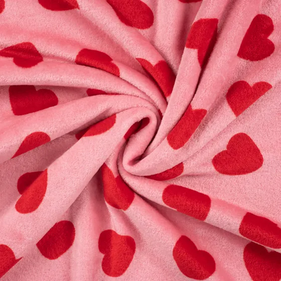 FLEECE FLUFFIG KÄRLEK ROSA/RÖD FG 130