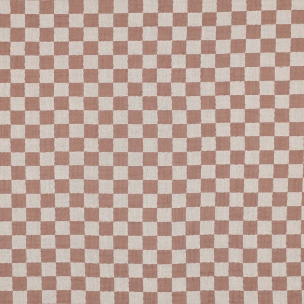 Muslin Ska-rutan beige fg 1