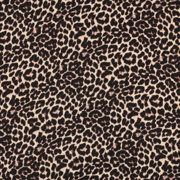 Viskossatin Leoparden i Wien svart/beige fg 1
