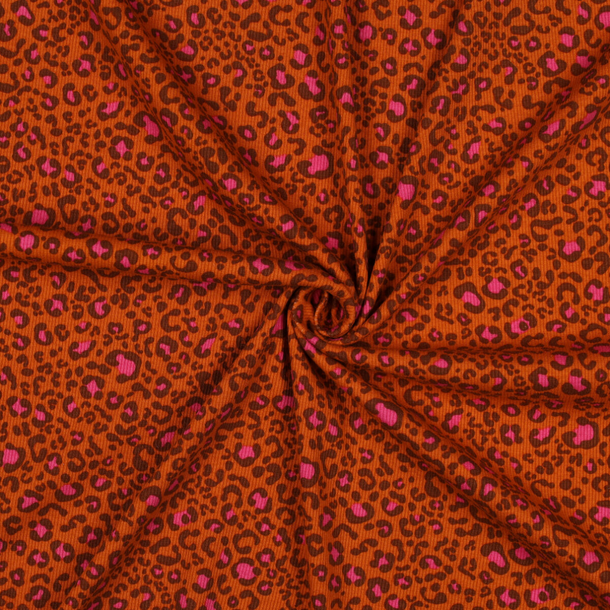 Ribbstickad Leopardsjäl orange/rosa fg 7 - Bild 3