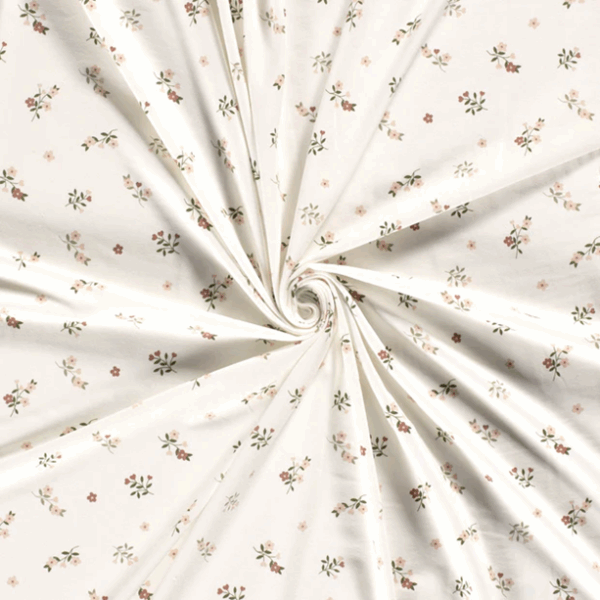 Trikå Småblommorna off white/rosa fg 51