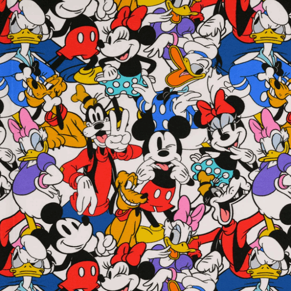 Trikå Mickey Mouse och Co röd/rosa/blå fg 1