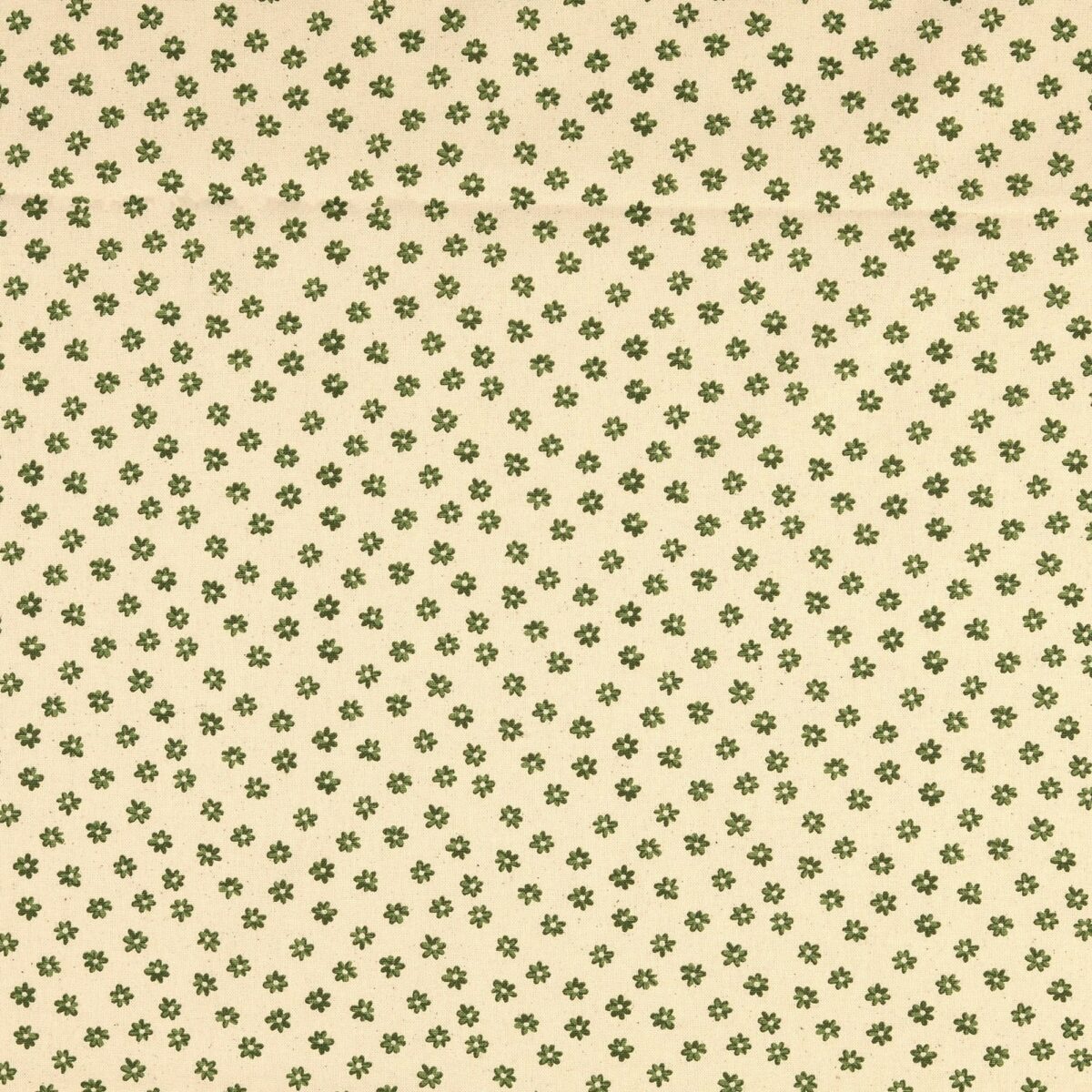 Bomullstyg Pytteblomma fröskalsbeige/grön fg 5034 - Bild 2