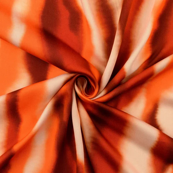Viskossatin Aqvarellrand orange/rost fg 1