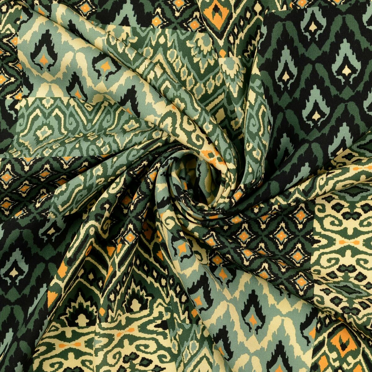 Viskospoplin Make it Ikat grön/dimgrön fg 4