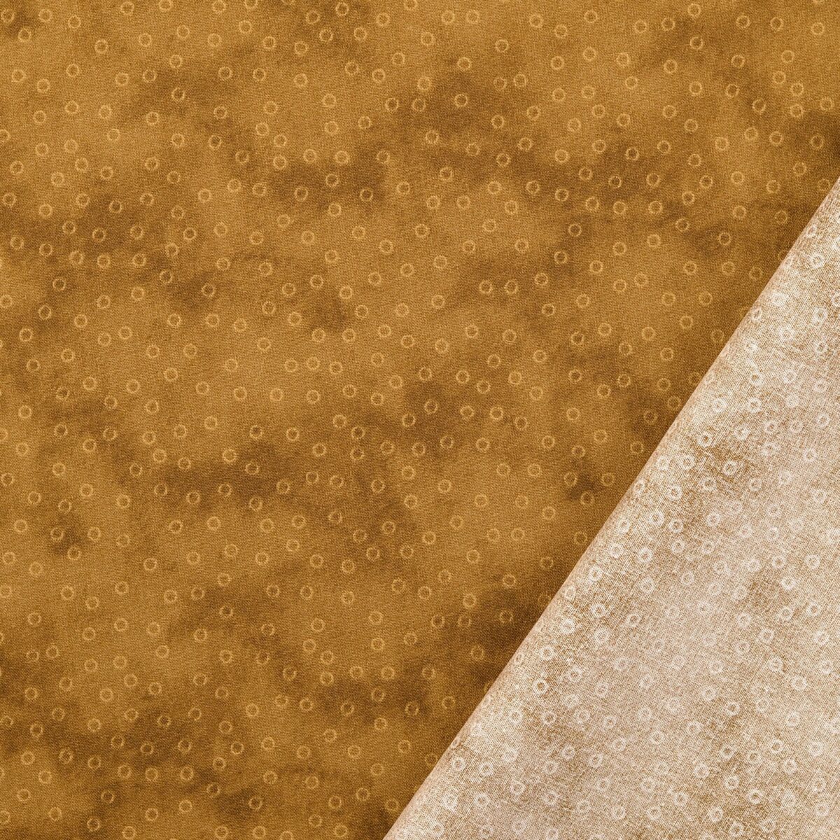 Bomullstyg Quilt-cirklar ljus brun fg 3007 - Bild 2