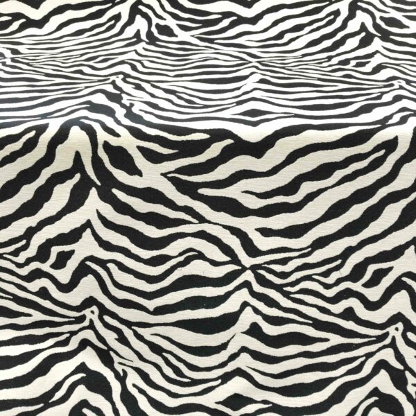 Möbeltyg Chenille-Zebra svart/offwhite