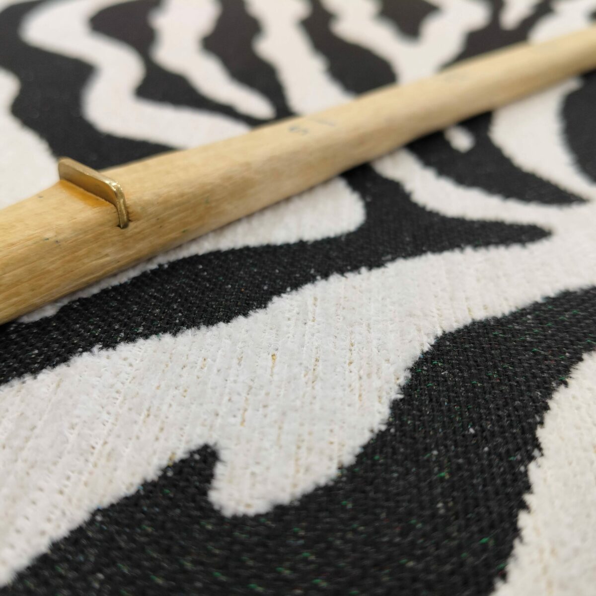 Möbeltyg Chenille-Zebra svart/offwhite - Bild 2
