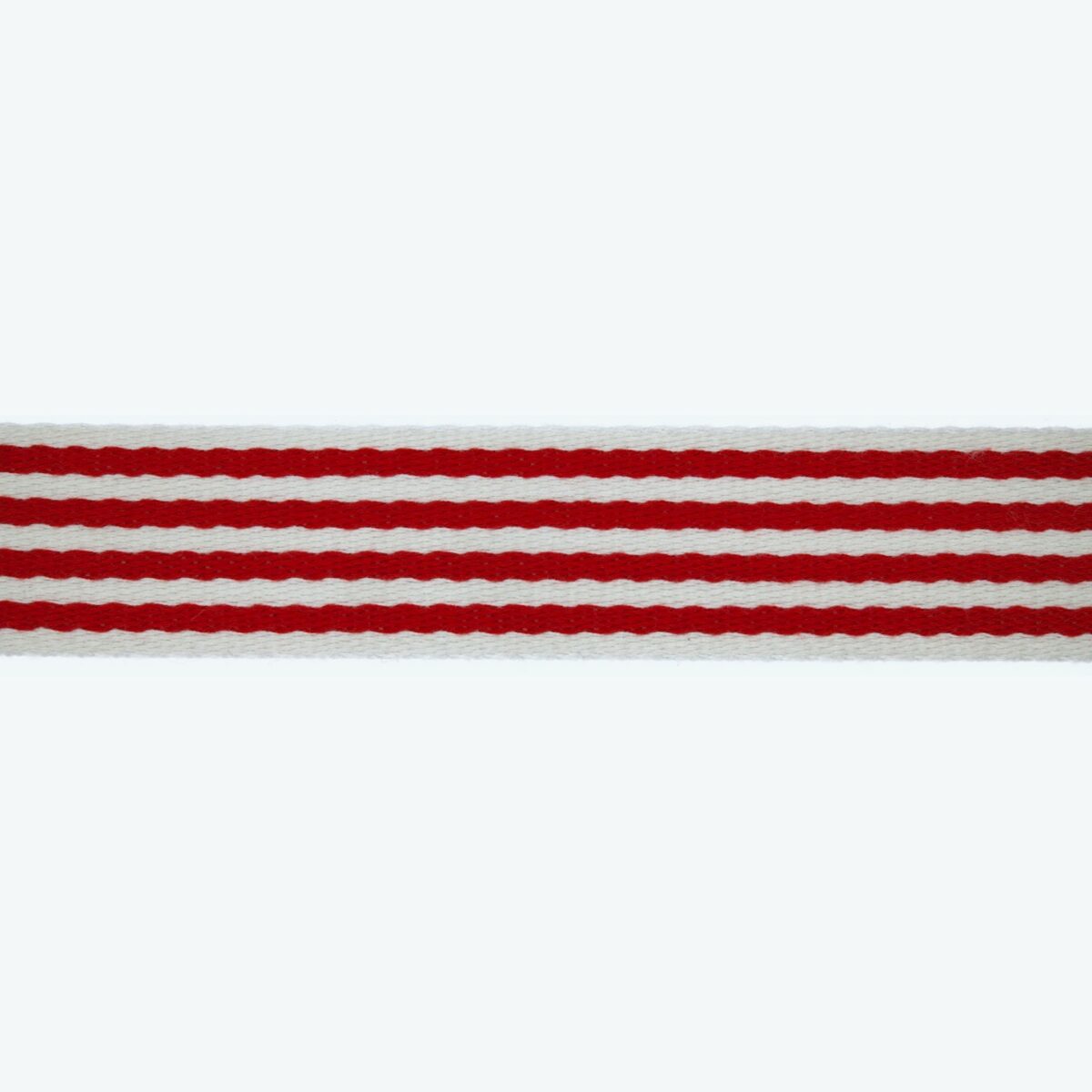 VÄSKBAND CLASSIC 40MM RANDIG RÖD/VIT FG 15