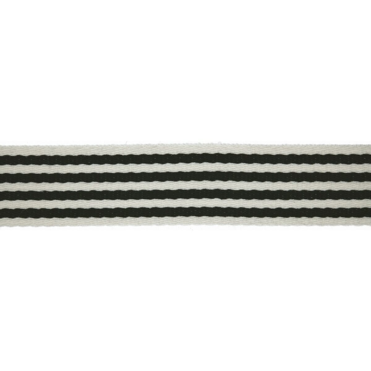 VÄSKBAND CLASSIC 40MM RANDIG SVART/VIT FG 69