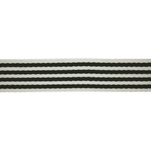 VÄSKBAND CLASSIC 40MM RANDIG SVART/VIT FG 69