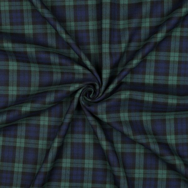 Klassisk skotskruta Liten grön/blå fg 14