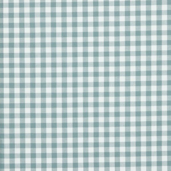 BOMULLSTYG SKJORTKLASSIKER HAVSGRÖN/VIT RUTIG 10MM FG 87042