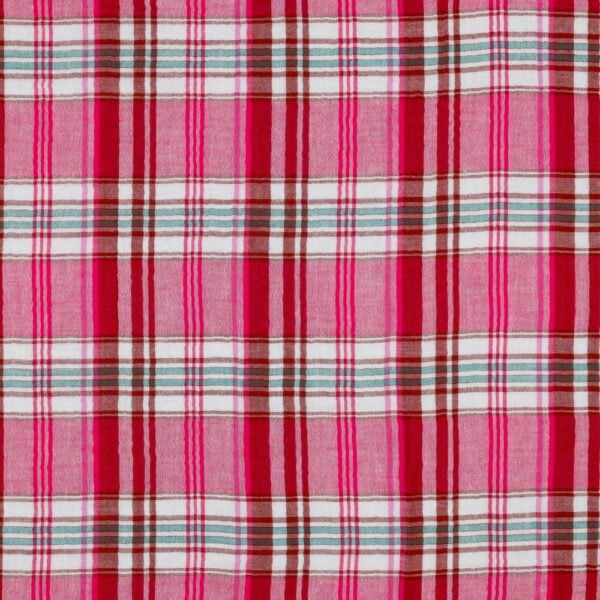 MUSLIN SKJORTRUTAN CERISEROSA/GRÖN FG 1