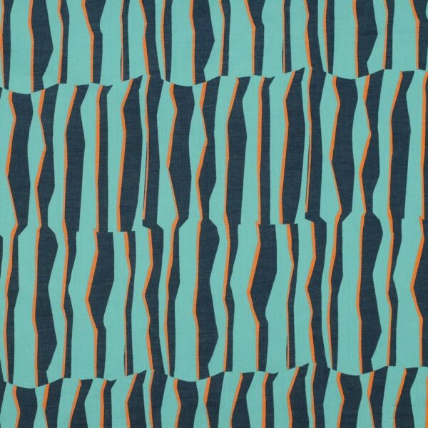 Bomullsvoile Chic graphique turkos/marin fg 8