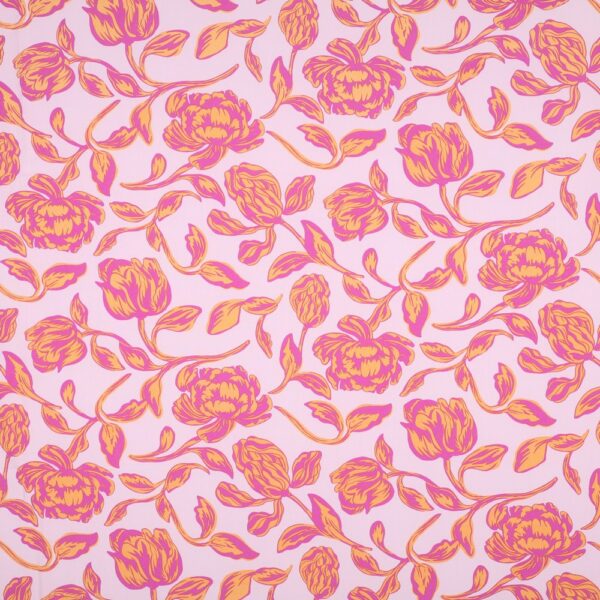 EcoVero-viskos Svävande tulpaner rosa/cerise fg 1