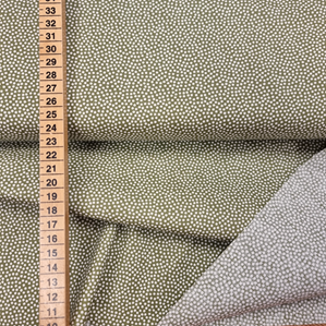 Bomullstyg Dotty limegrön/vit fg 604