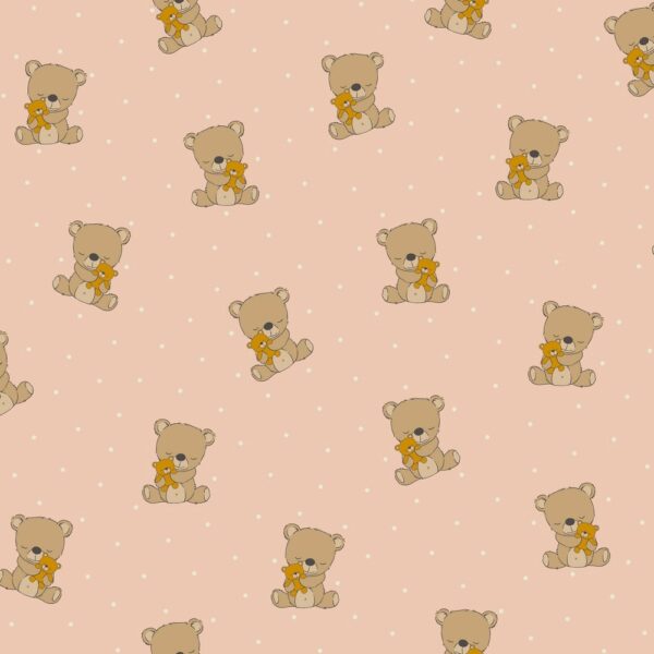 BOMULLSTYG NALLEBJÖRNSGOS LJUST APRIKOSROSA FG 3