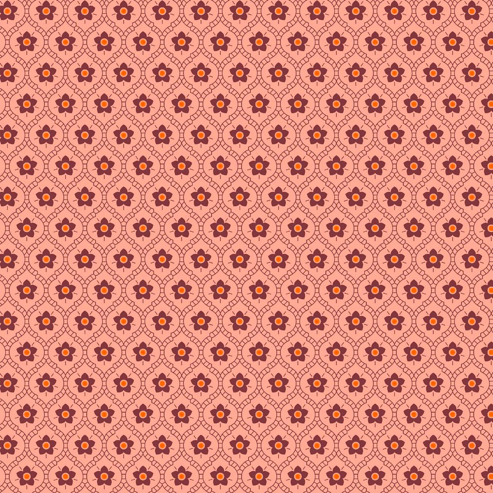 BOMULLSTYG SVUNNA TIDER GAMMALROSA/VINRÖD/ORANGE FG 6