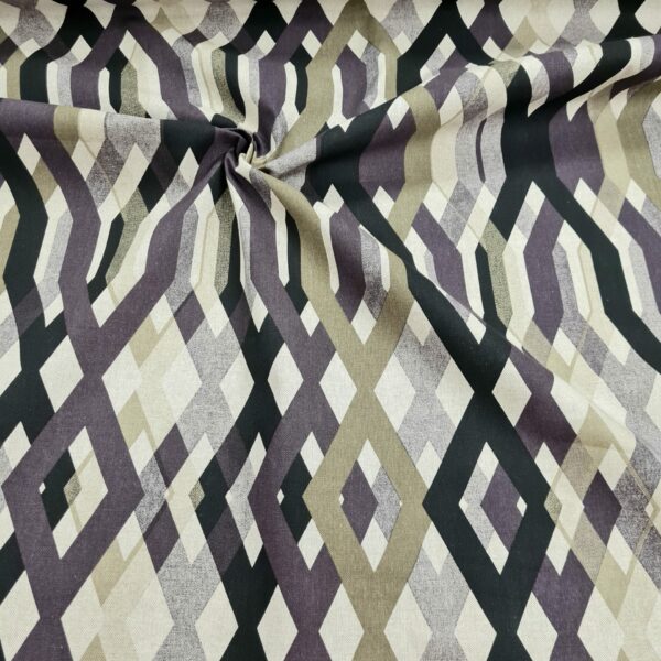 GARDINER 60-TALET RINGDE... BEIGE/LILA/SVART FG 7648