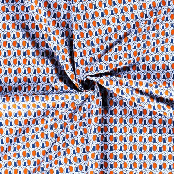 BOMULLSTYG NIO KOMMA NIO BLÅ/ORANGE FG 8