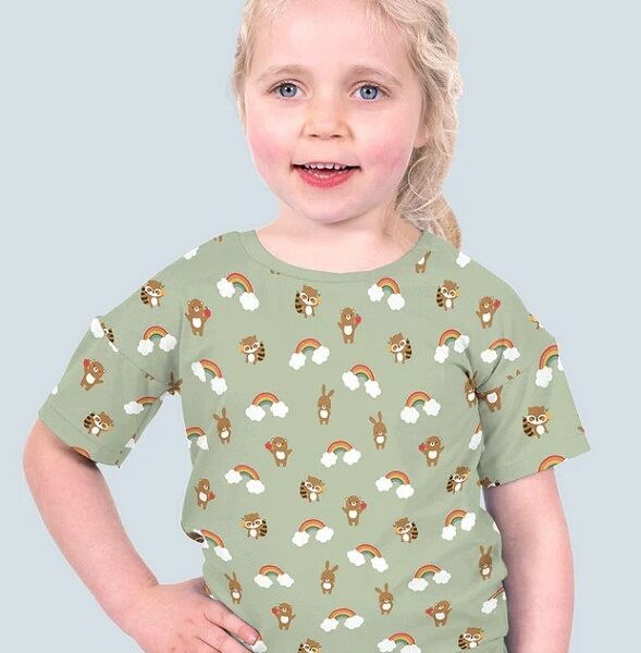 TRIKÅ VINTAGE RABBIT GRÅGRÖN/RÖD FG 22