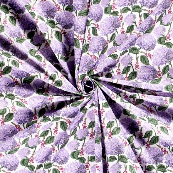 BOMULLSTYG HORTENSIA LILA/GRÖN FG 50 - Bild 2