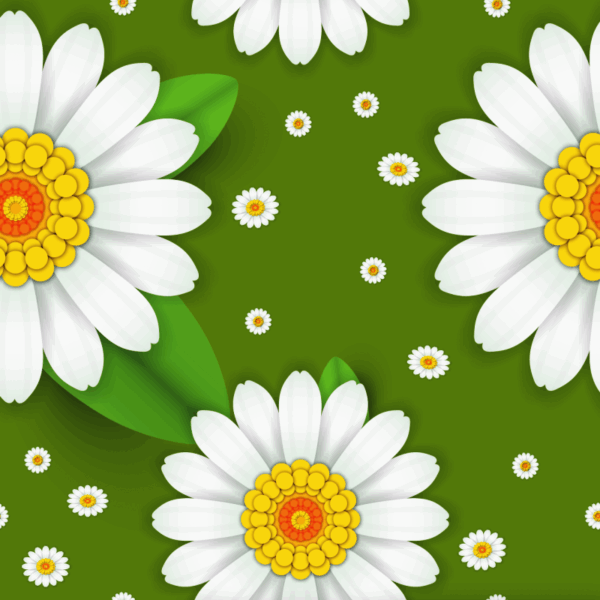 TRIKÅ EKO MARGUERITE GRÖN/VIT