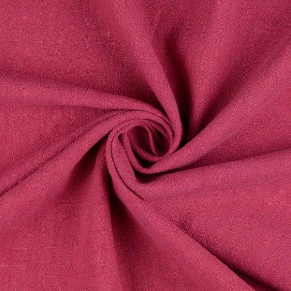 Stentvättat lin Hallonrödrosa fg 3021