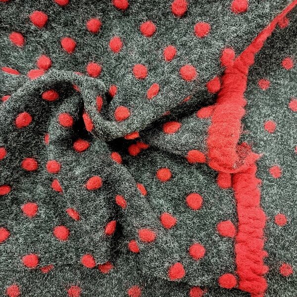 ULLPLUPP GRÅSVART/RÖD FG 205