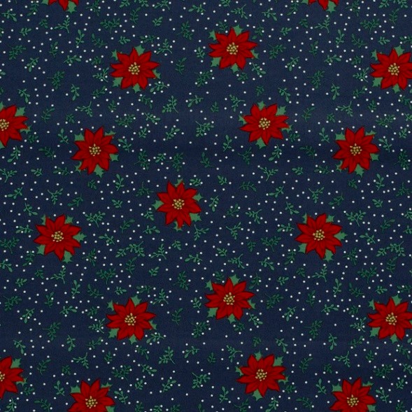 BOMULLSTYG JULROSEN MARINBLÅ/RÖD FG 8