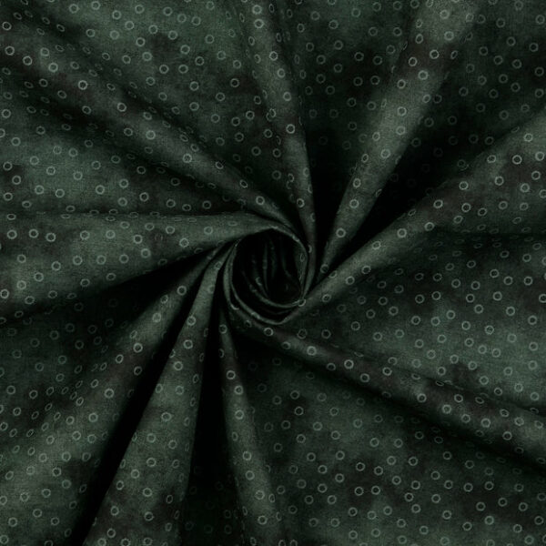 Bomullstyg Quilt-cirklar flammig gråsvart fg 5001