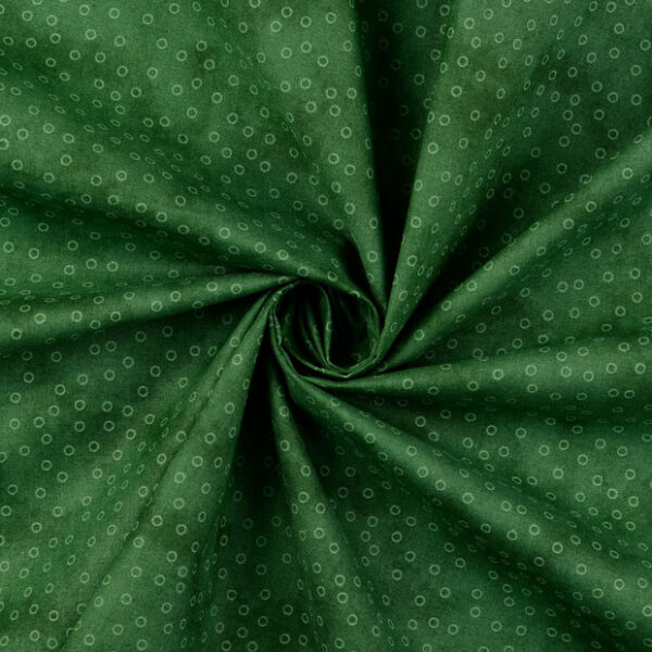Bomullstyg Quilt-cirklar flammig skogsgrön fg 5031
