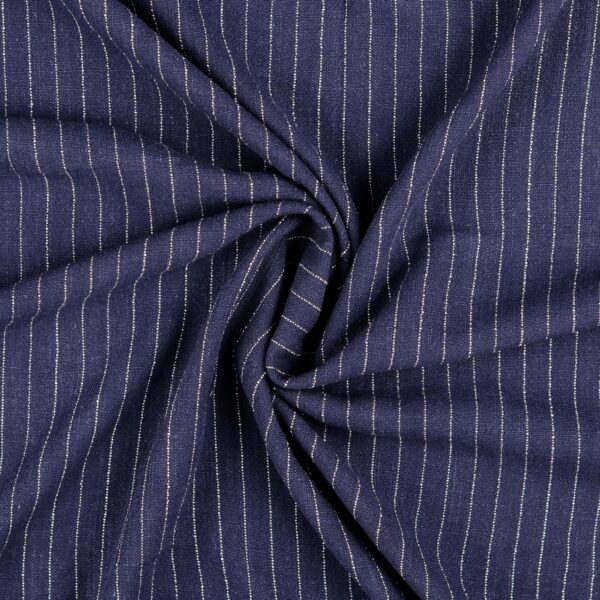 Viskos/lin Tunna randen marinblå fg 5026