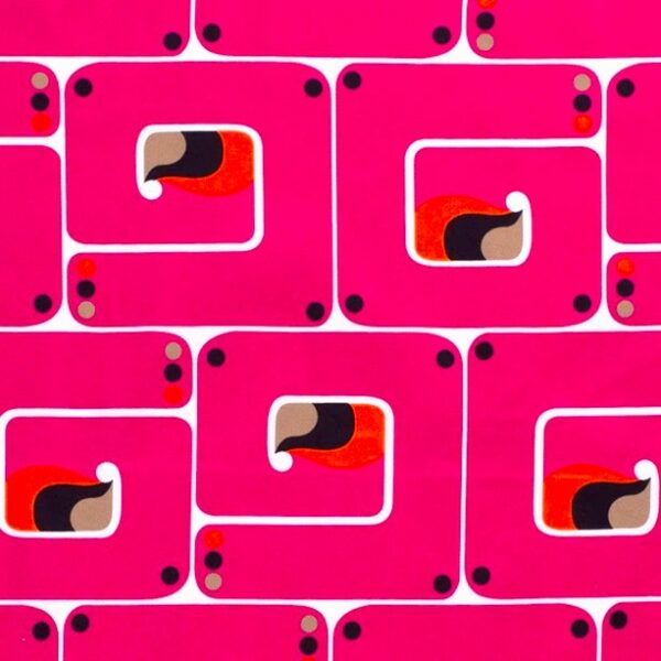 BOMULLSSATIN RETRO GAMING CERISE/ORANGE FG 17