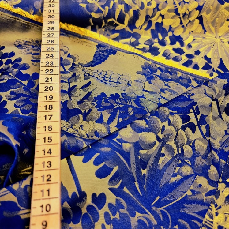 VISKOS JAQUARDFLÄRD LILABLÅ/GULDGUL FG 0803 - Bild 2