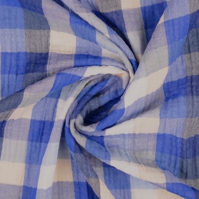 MUSLIN ÄNGSRUTAN BLÅ FG 0801