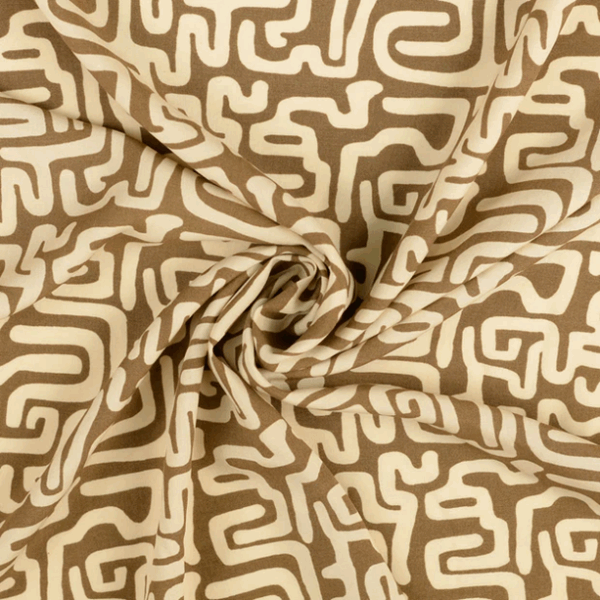 Viskospoplin Semesterkludd off white/noughat fg 13