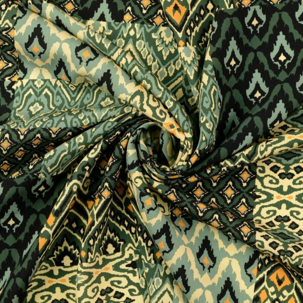 Viskospoplin Make it Ikat grön/dimgrön fg 4