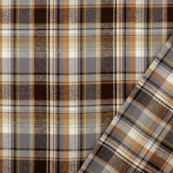 Flanell Älskade rutan brun/beige fg 0801