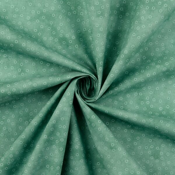 Bomullstyg Quilt-cirklar dimgrön fg 7036