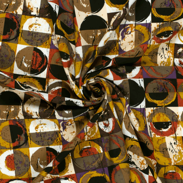 VISKOS ABSTRAKTA FORMER BEIGE/SENAPSGRÖN FG 53