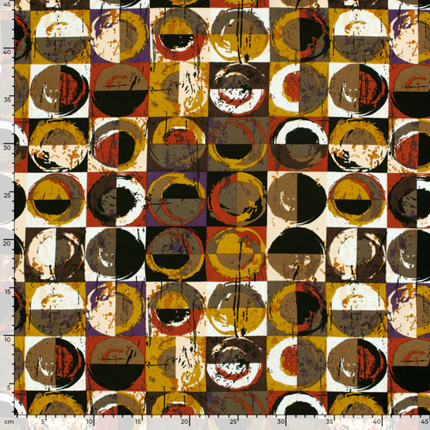 VISKOS ABSTRAKTA FORMER BEIGE/SENAPSGRÖN FG 53 - Bild 2